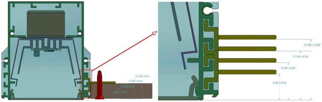 ساختار چراغ خطی تریملس (بدون لبه) اکووات