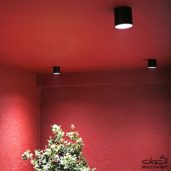 چراغ روکار استوانه ای 15 وات - اکووات