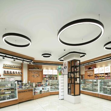 پروژه نورپردازی فروشگاه کلوچه نادری با محصولات اکووات